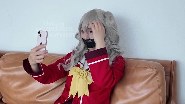 #Chrisgag 友利奈绪居家自缚 被入室绑架驷马捆绑挣扎-完整版.mp4