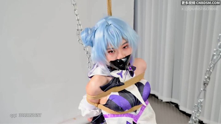 #惩戒学园 小乔凌空木马调教 时之魔女 木马调教 一字木马 空中秋千 .mp4