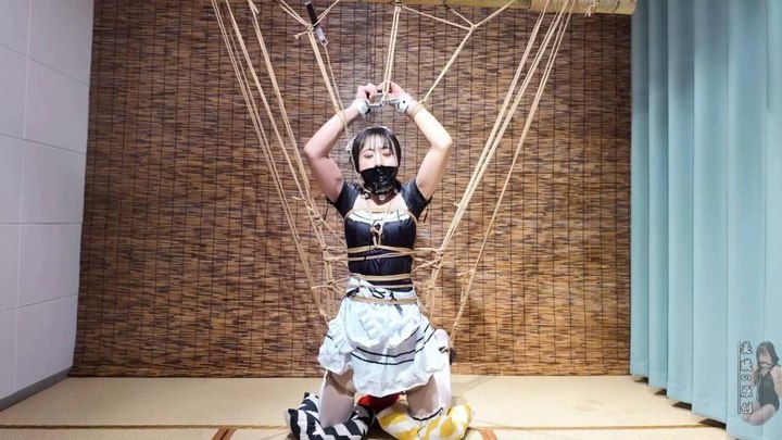 #美曦《居家的伪娘女仆》石家庄巡游中 、预约体验加下方联系方式咨询，居家的伪娘女仆，只配捆绑起来玩弄最后放置狗笼关押！.mp4