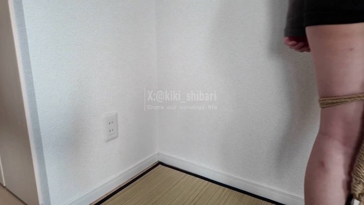 #kiki 日常戴黑铁脚镣玩绳记录（龟甲缚）.mp4